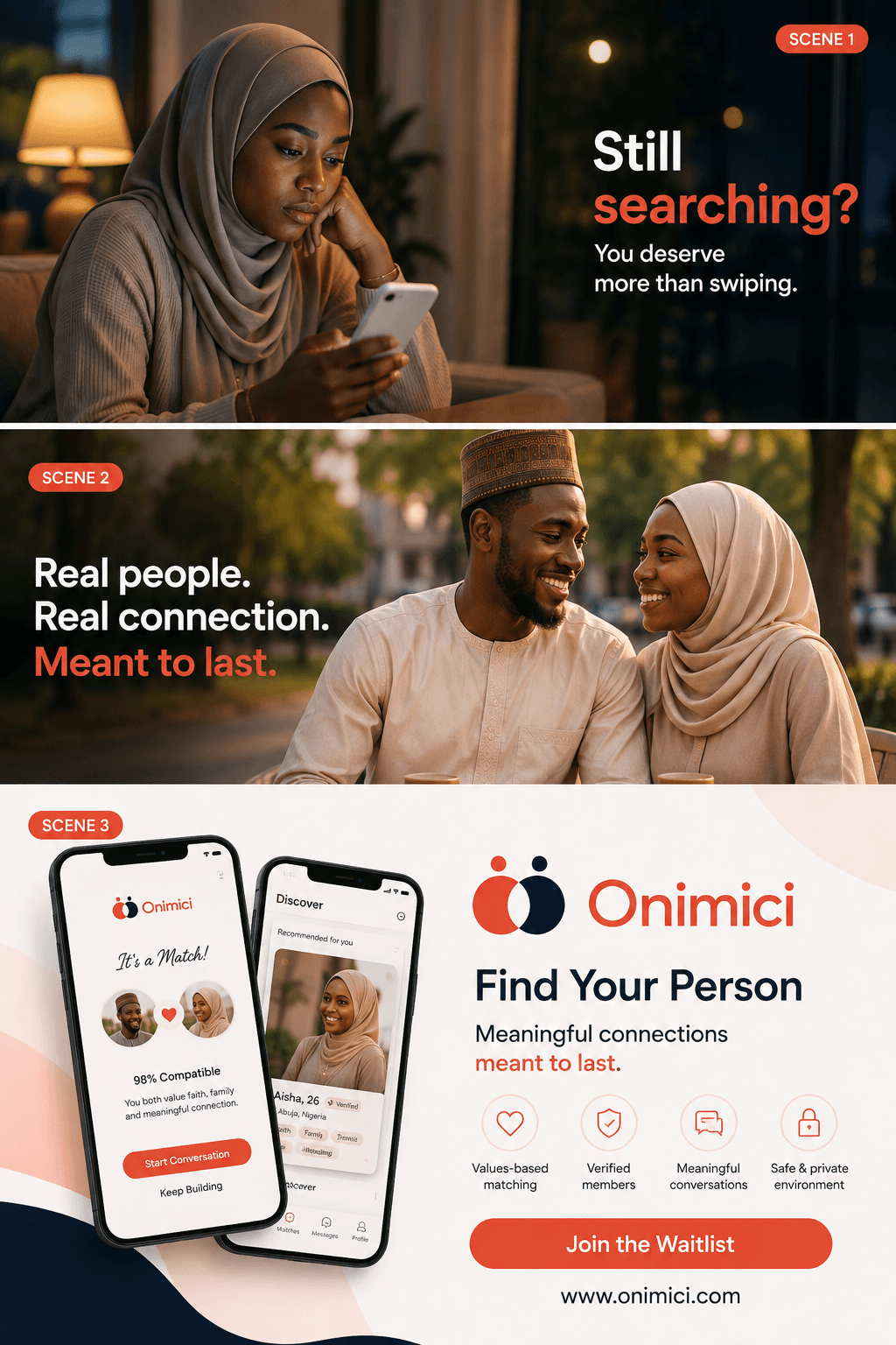 Onimici Journey - Still searching, Real connection, Find Your Person